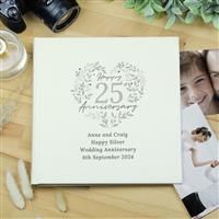 Personalised Message 25th Wedding Anniversary Photo Album