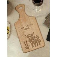 The Personalised Memento Company Personalised Highland Cow Chopping Board