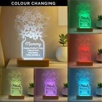The Personalised Memento Company Personalised Flower Vase Led Light