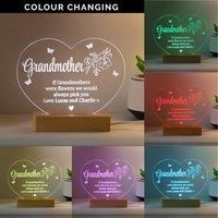 Personalised Floral Heart LED Light Lamp