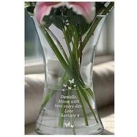 The Personalised Memento Company Personalised Butterfly Waisted Vase