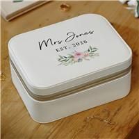 Personalised Message Wedding Travel Jewellery Box