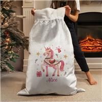 Personalised Pink Unicorn Sack