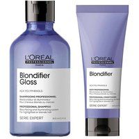 L'Oreal Professionnel Serie Expert Blondifier Shampoo Gloss 300ml & Conditioner 200ml Duo in Clear