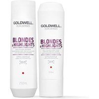 Goldwell Dual Senses Blonde & Highlights Anti-Yellow Shampoo 250ml & Conditioner 200ml Duo in Clear