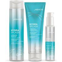 JOICO HydraSplash Hydrating Shampoo 300ml, Conditioner 250ml & Replenishing Leave-In 100ml Pack in Clear