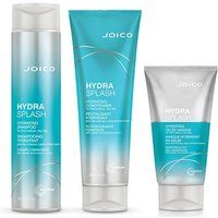 JOICO HydraSplash Hydrating Shampoo 300ml, HydraSplash Hydrating Conditioner 250ml & HydraSplash Hydrating Gelee Masque 150ml Pack in Clear