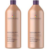 Pureology Nanoworks Gold Shampoo 1000ml Supersize Double Pack in Clear