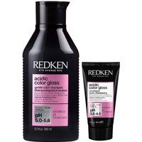 Redken Acidic Color Gloss Shampoo 300ml & Acidic Color Gloss Conditioner 50ml Duo in Clear