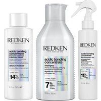 Redken Acidic Bonding Concentrate Intensive Pre-Treatment, Shampoo & Lightweight Liquid Conditioner Bundle in Clear