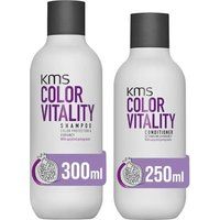 KMS Color Vitality Shampoo 300ml & Conditioner 250ml Duo in Clear