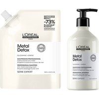 L'Oreal Professionnel Metal Detox Shampoo & Refill Pack 500ml Duo in Clear