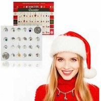 Christmas Countdown 24 days Advent Calendar, 24pcs jewellery charms with DIY Necklace & Bracelet For Christmas countdown gift Advant Calender