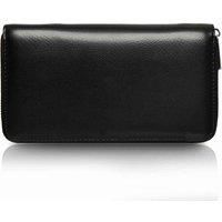 Flo Women Genuine Leather Credit Card Holder Wallet RFID Secure 36 Slots (Black)