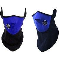 Thermal Neoprene Ski Biker Face And Neck Mask Warmer & Light Weight Cover -Blue