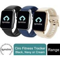 Gymcline Ciro Fitness Tracker w/ 25 Sports Modes & IP68 Water Protection (Cream)