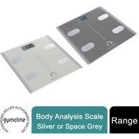 Gymcline Body Analysis Scale w/BMI Report & Daily Calorie Intake Guide (Silver)