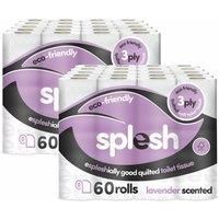 Splesh Toilet Roll Soft & Quilted 3Ply Lavender Scented Toilet Tissue 120 Rolls