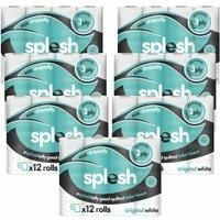 Splesh By Cusheen Quilted Luxury White 3 Ply Soft Toilet Tissue Paper 84 Rolls