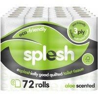 Splesh By Cusheen Quilted Luxury Aloe Vera 3 Ply Toilet Tissue Paper 72 Rolls
