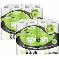 Splesh Toilet Roll Soft & Quilted 3Ply Aloevera Scented Toilet Tissue 120 Rolls
