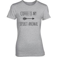 Coffee Is My Spirit Animal Women's Grey T-Shirt - XXL - Grey
