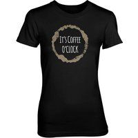 It's Coffee O'Clock Women's Black T-Shirt - S - Black