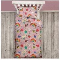 Character World Official Peppa Pig Single Bed Coverless Duvet Bedding | Reversible Coverless Quilt, Pillow & Pillowcase | Washable Duvet | Perfect For Travelling & Sleepovers | Single 4.5 tog