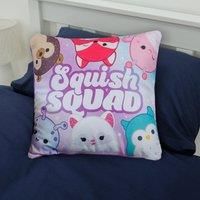 Character World Official Squishmallows Bright Design Squish Squad Square Cushion, Super Soft Reversible 2 Sided, Perfect For Any Bedroom, Sofa or on the Bed 40cm x 40cm
