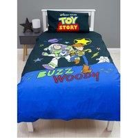Disney Bedding Set | Toy Story Single Duvet Set | Buzz Lightyear And Woody Boys Bedding | Reversible Bedding | Multicolour