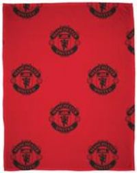 Manchester United FC Blanket Soft Fleece Football Throw Red 100cm x 150cm