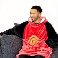 Manchester United FC Wearable Oversize Hooded Red Fleece Size L 13 Year Olds +