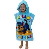 Character World Official Paw Patrol Hooded Towel Poncho | Super Soft Feel, Amazing Summer Design | Swimming Changing Robe Perfect The Home, Bath & Beach, Blue, 115 x 50 cm