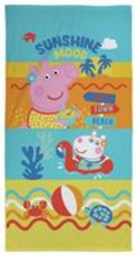 Character World Official Peppa Pig Kids Towel | Super Soft Feel, Peppa Ocean Design | Perfect The Home, Bath, Beach & Swimming Pool | One Size 140 x 70cm