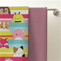 Character World Official Squishmallows Kids Towel | Super Soft Feel, Stripes Design | Perfect The Home, Bath, Beach & Swimming Pool | One Size 70cm x 140cm