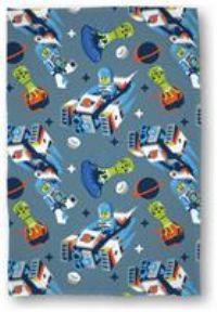 LEGO® Fleece Throw Cityspace Design Blue Blanket Children Bedroom 100 x 150cm