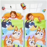 BLUEY Character World Official ReadyBed Kids Inflatable Airbed and Sleeping Bag with Pump for Sleepovers and Camping
