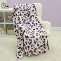 Hello Kitty Officially Licensed Fleece Blanket | Size 100 x 150cm | White- new b