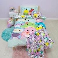 Squishmallows Kids Single Duvet Reversible Cover Bedding Set with Pillow Case