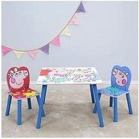 Peppa Pig Table and Chairs Set Kids Toddler Desk Bedroom Playroom Furniture