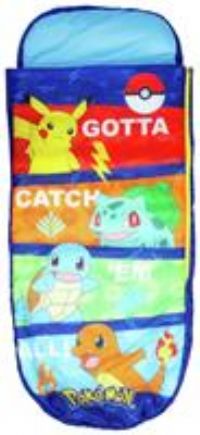 Character World Pokemon ReadyBed Kids Inflatable Air Bed and Sleeping Bag with Pump | Travel Mattress for Sleepovers and Camping or Home Use