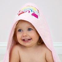 Peppa Pig My First Hooded Towel Pink Robe for Babies Infants 75cm x 75cm