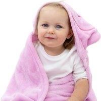 Character World Official Peppa Pig Hooded Fleece Throw Blanket | Super Soft Warm Pink Throw | Perfect For Home, Bedroom, Sleepovers & Camping | Size 100 x 120cm