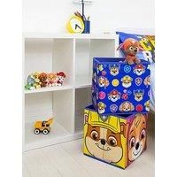 Paw Patrol Storage Cubes 2 Pack Foldable Kids Toys Compact Organiser Boxes Blue