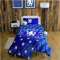 Chelsea Single Duvet Reversible Kids Bedding Blue Football Club Quilt Cover Set