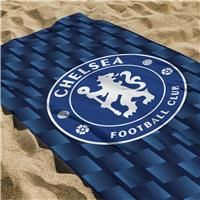 Chelsea Beach Towel Football Swimming Blue Football Bath Pool Towel 150cm x 75cm