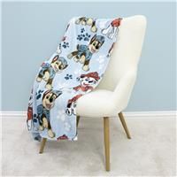 Paw Patrol Sketchy Blanket Kids Chase Marshall Paws Fleece Blue Soft Throw