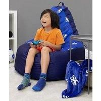 Chelsea Beanbag Chair Filled Indoors Outdoors Football Gaming Blue Bean Chair