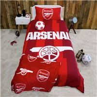 Arsenal Single Duvet Football Kids Reversible Bedding Red Gunners Quilt Cover