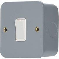 Contactum 20A 1-Gang DP Metal Clad Control Switch with White Inserts (617RP)